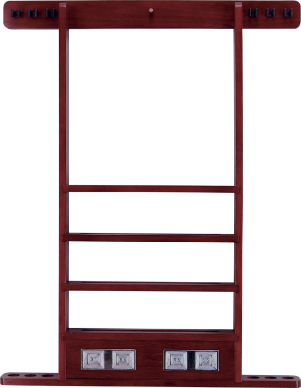Score Counter Deluxe 6 Cue Wall Rack - Wine
